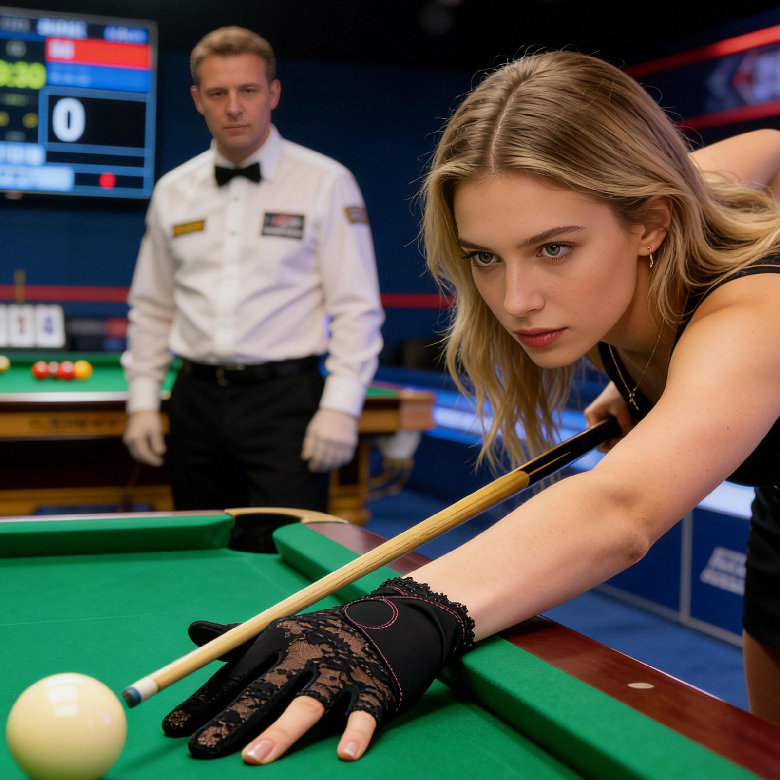 Home Gym Gear - Pool-Handschuh für Damen, Spitzen-Billard-Handschuh für Damen,