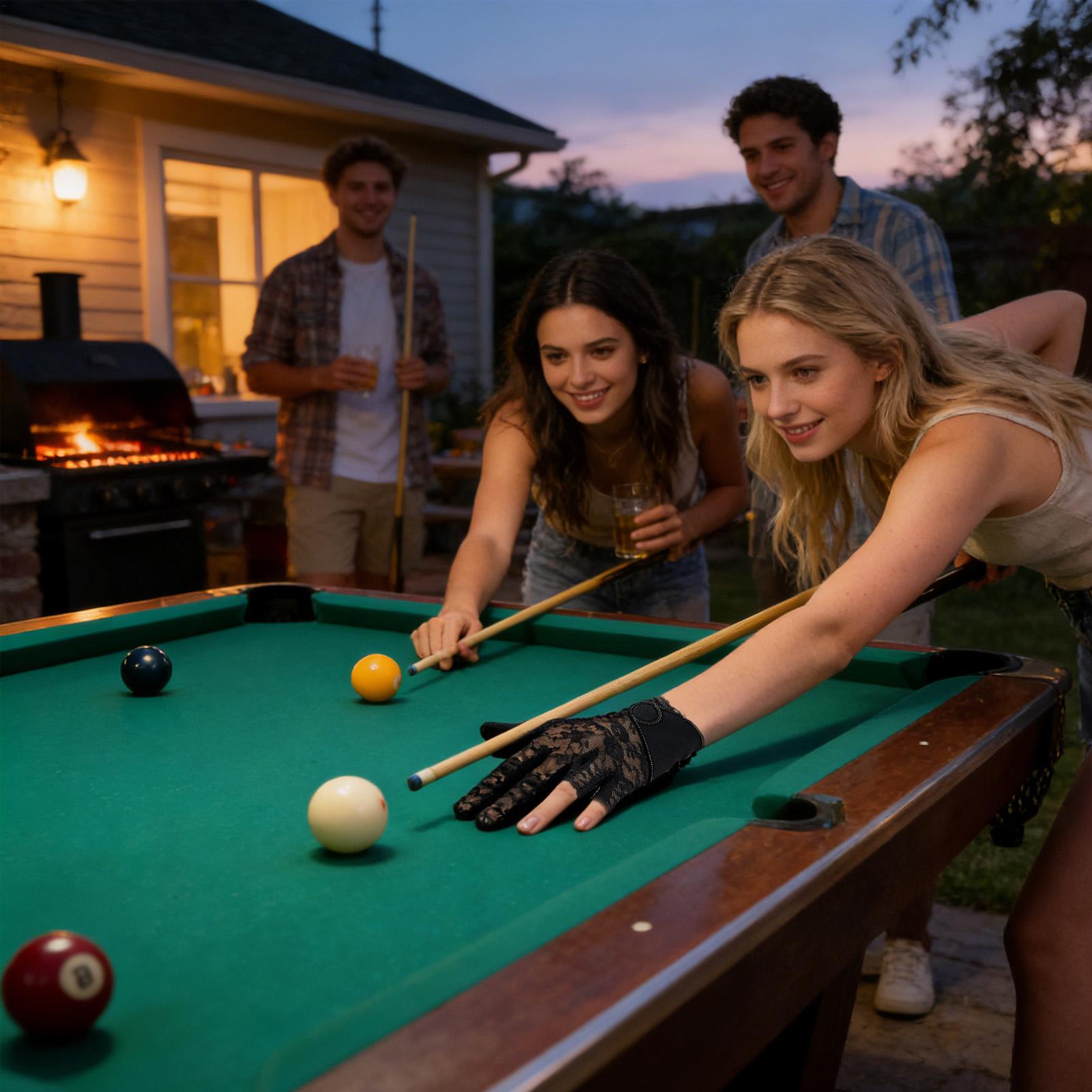 Home Gym Gear - Billard-Handschuh für Damen, Spitzen-Billard-Ausrüstung, Damen-Pool-Handschuh für
