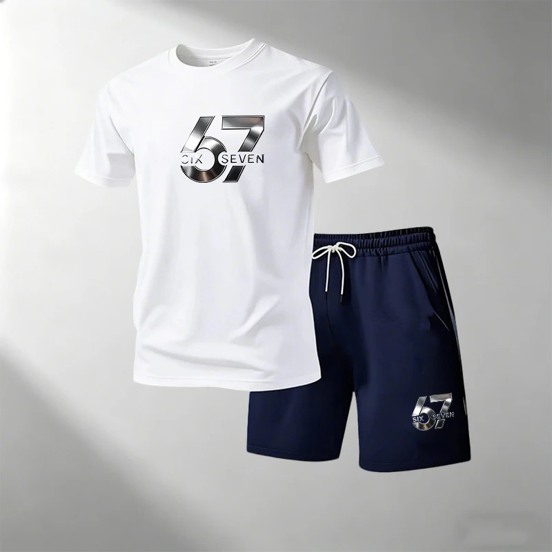Home Gym Set - Angebot: Herren 2-teiliges Sportset Rundhals-T-Shirt +
