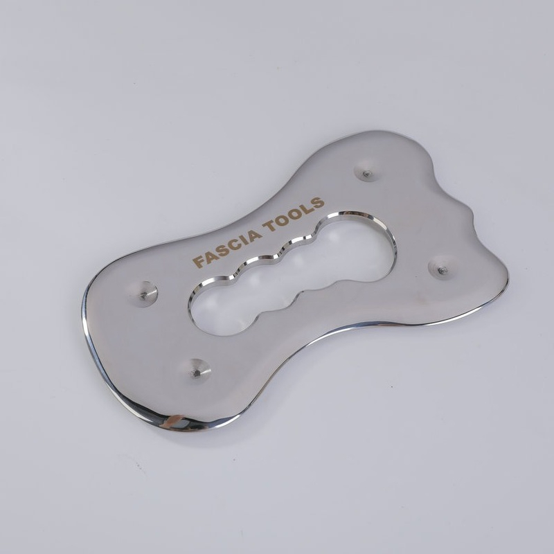 Home Gym Tools - Lochdesign-Edelstahl-Gua-Sha-Brett, Weichgewebe-Schaber, Ganzkörper-Muskelentspannung, Pilates, Heimfitness, Sport,