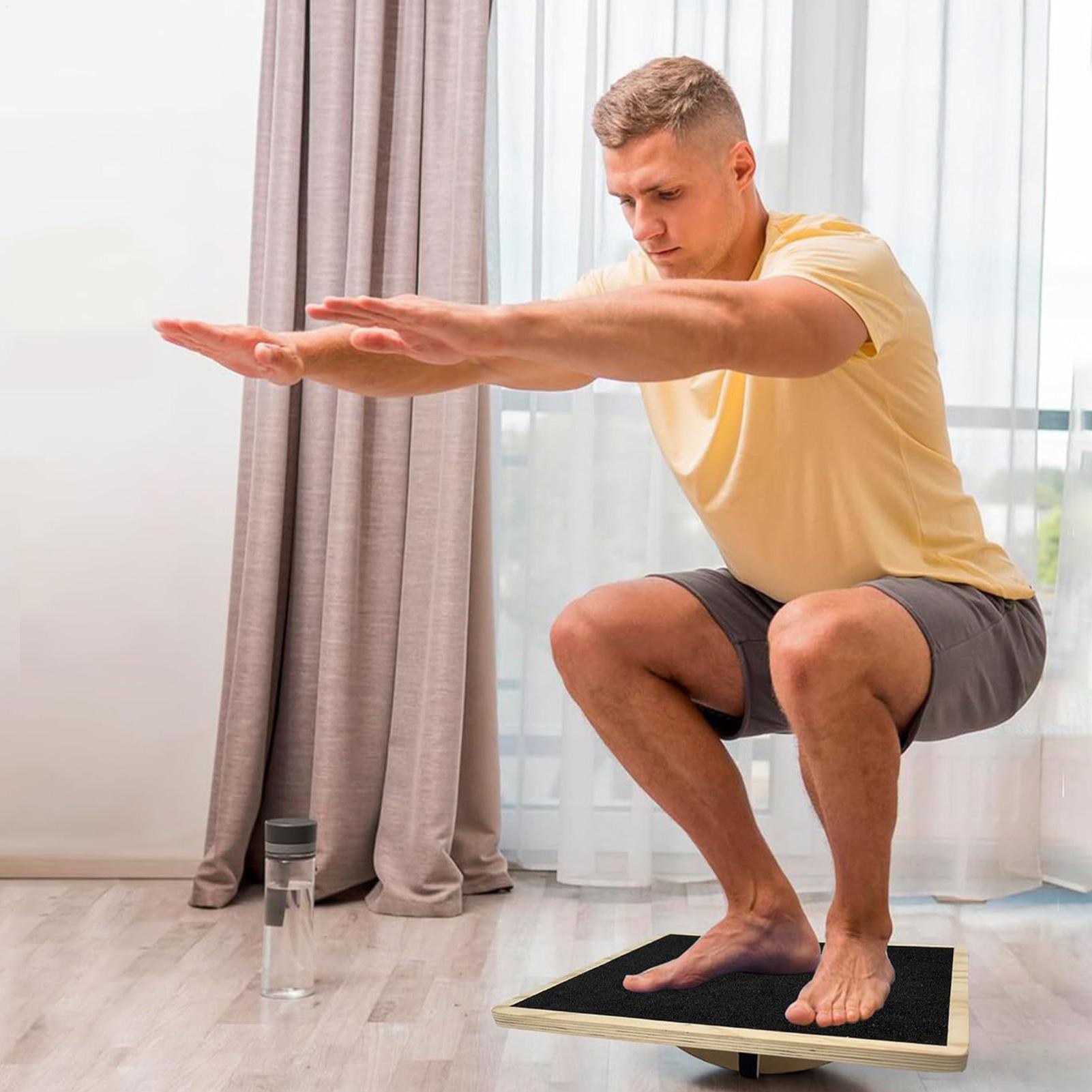 Holz-Wackelbrett, rutschfest,  – Home Gym Room Bewertung und Preis