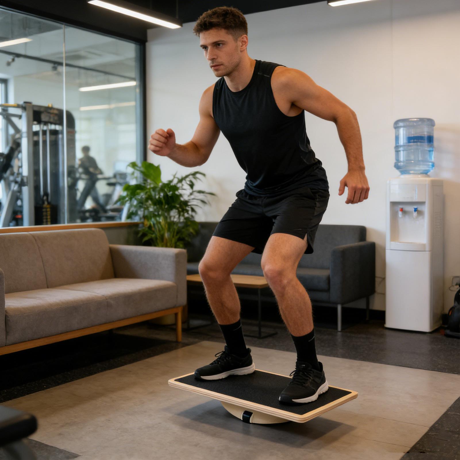 Holz-Wackelbrett, rutschfest,  – Home Gym Room Bewertung und Preis